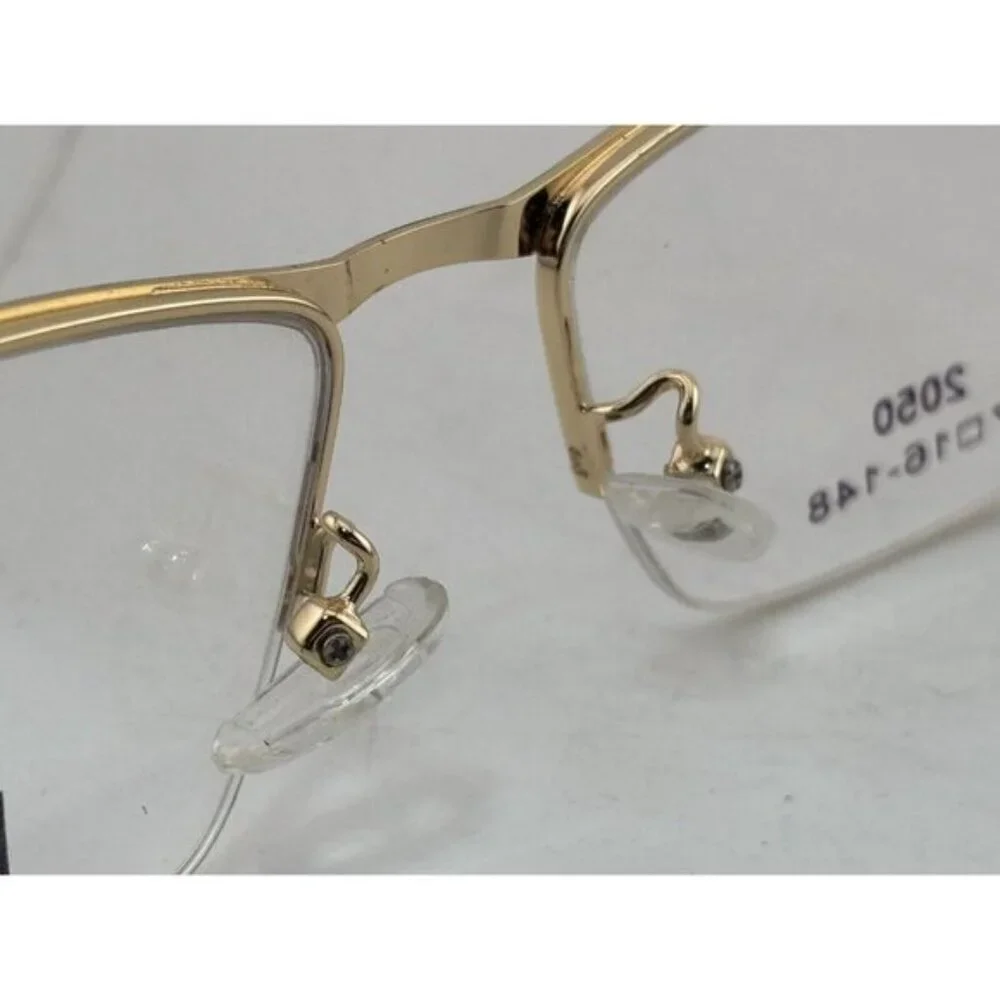 INCLINE - 2050 57-16-148 C4 Black & Gold Half Rim Eyeglass Frames - Picture 7 of 8